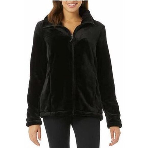 32 Degrees Heat Women’s Black Faux Fur Zip-Up Jacket - Size S - Picture 10 of 11